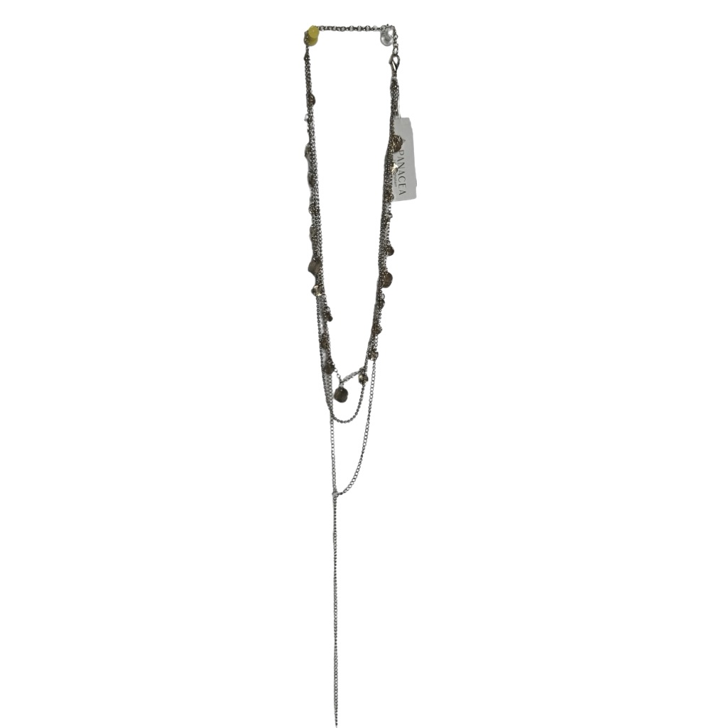 Panacea Multilayered Long Gold Necklace Nwt 15$